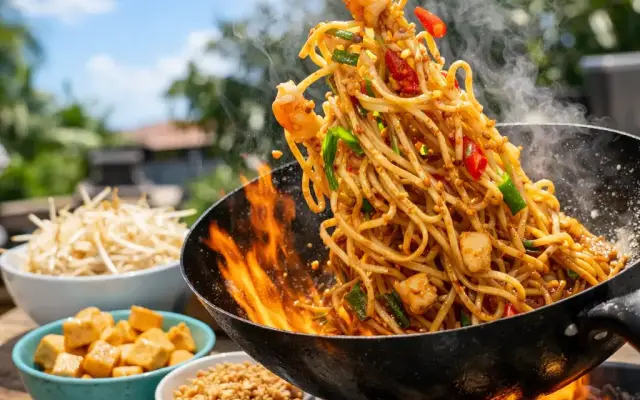 バンコクの料理スタジオでタイ料理教室